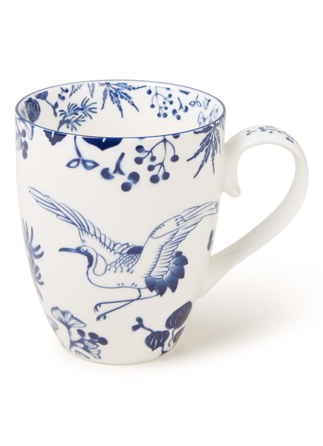 Tokyo Design Studio Flora Japonica Crane mok 38 cl - voorkant wit
