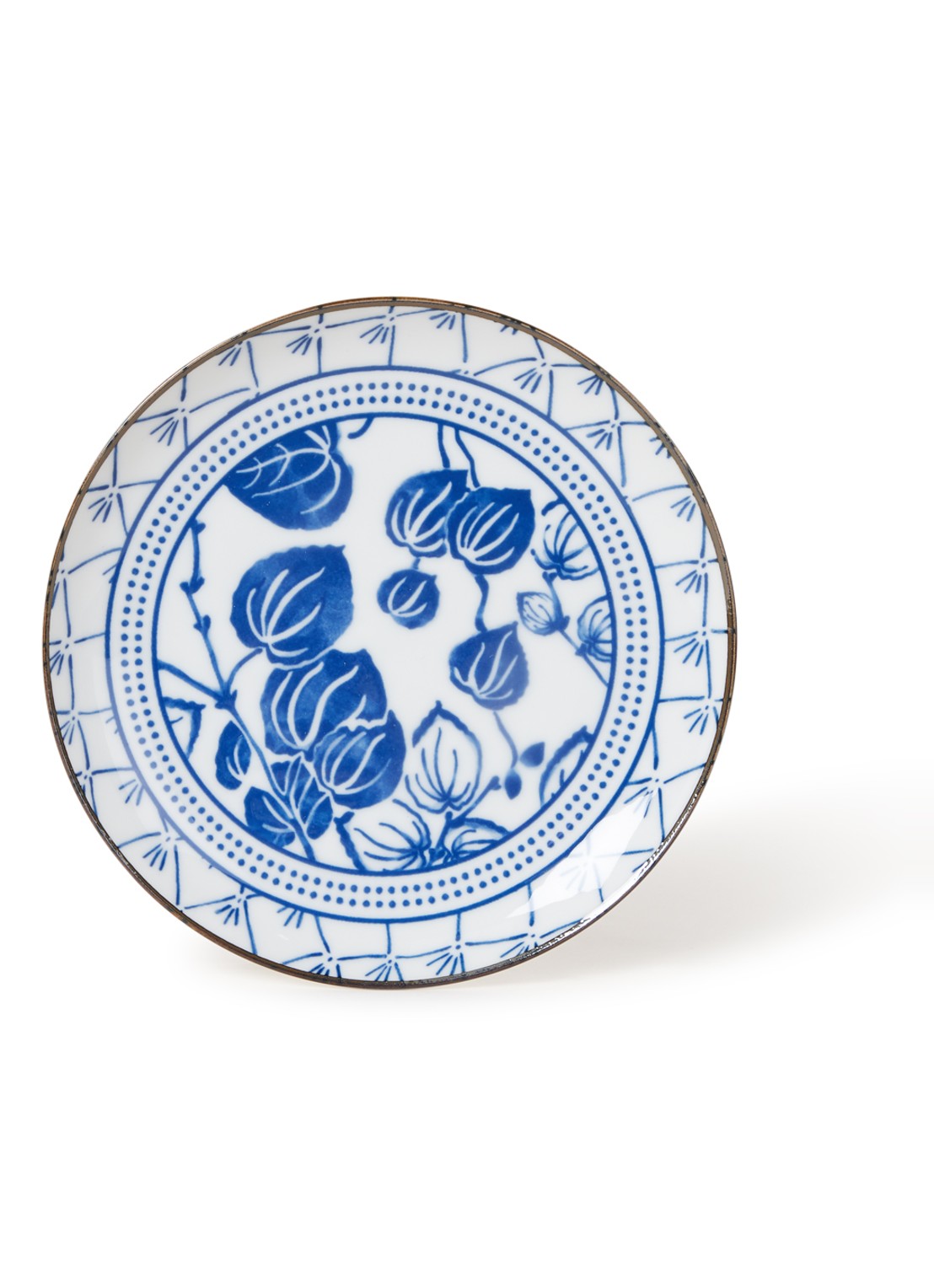 Tokyo Design Studio Flora Japonica Ivy gebaksbordje 16 cm - voorkant 2 wit