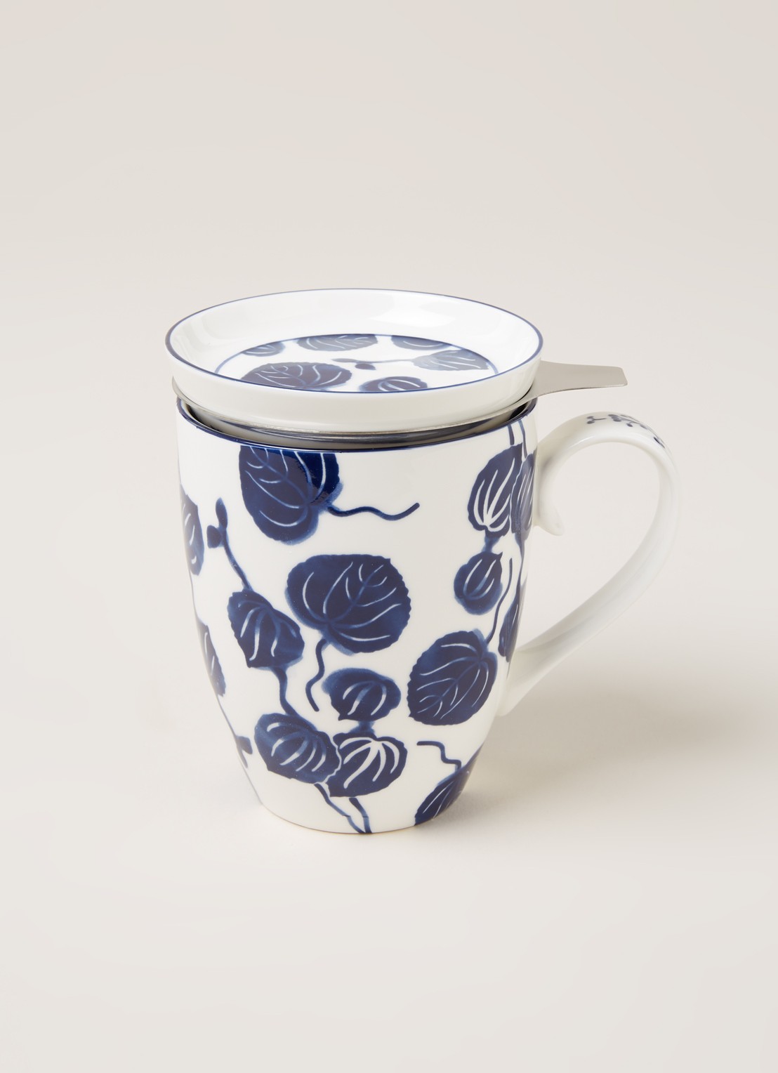 Tokyo Design Studio Flora Japonica Ivy mok met theezeef 3-delig - voorkant 2 wit
