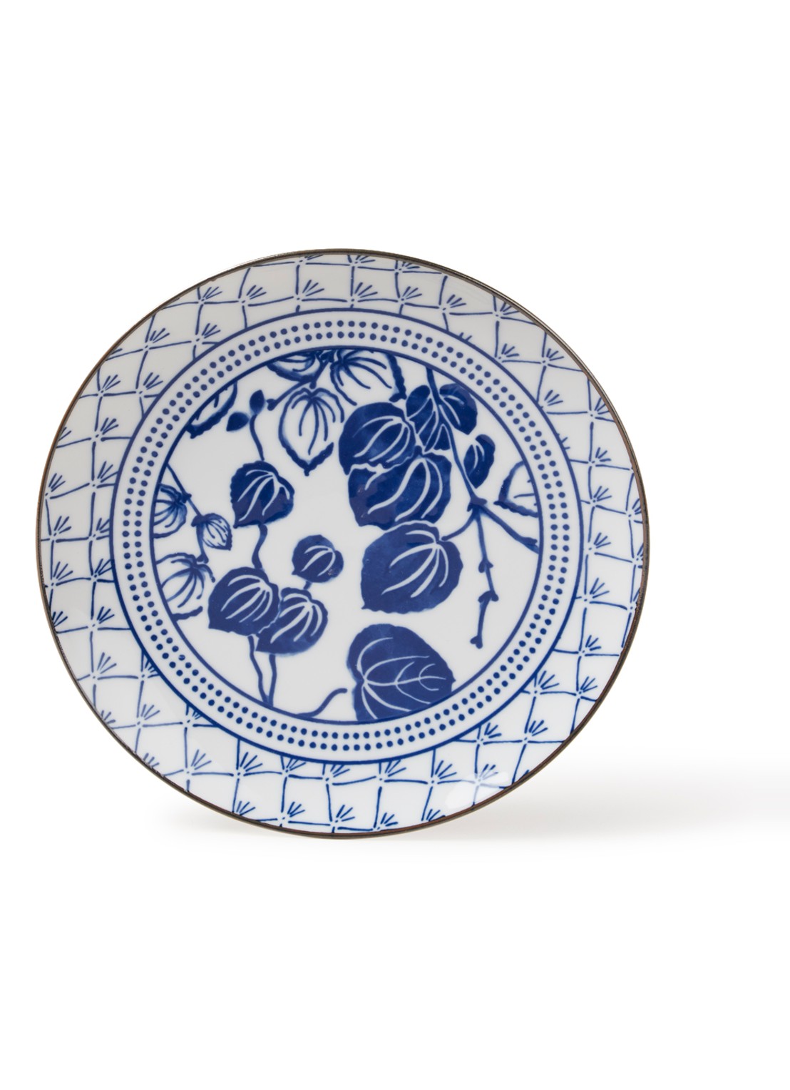 Tokyo Design Studio Flora Japonica Ivy ontbijtbord 20 cm - voorkant 2 wit