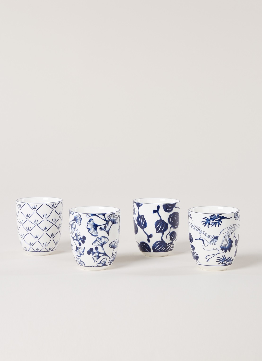 Tokyo Design Studio Flora Japonica kopje 17 cl set van 4 - voorkant 2 wit
