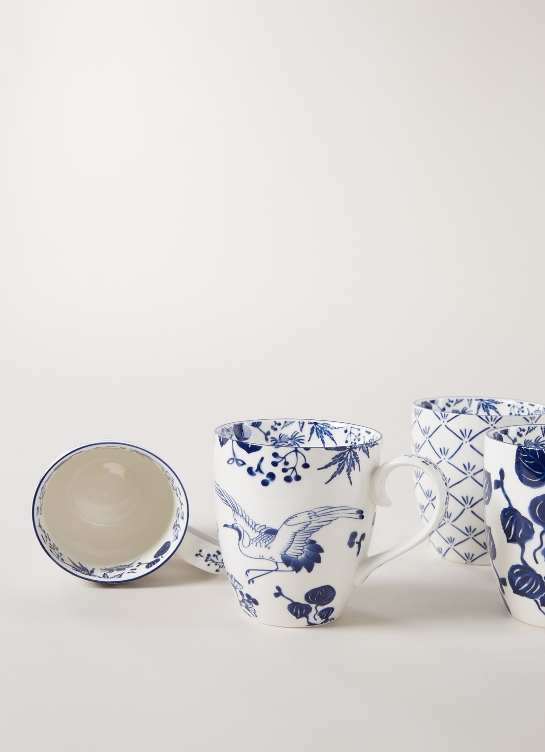 Tokyo Design Studio Flora Japonica mok 38 cl set van 4 - detail 2 wit