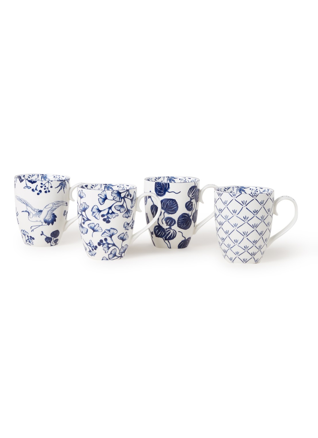 Tokyo Design Studio Flora Japonica mok 38 cl set van 4 - voorkant 3 wit