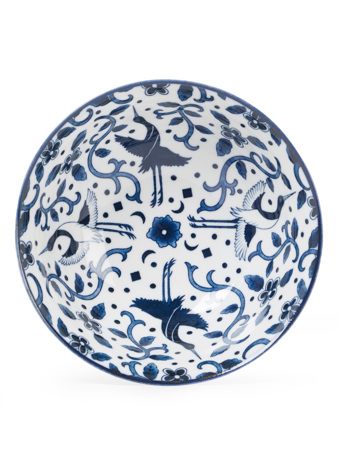 Tokyo Design Studio Mixed Bowls Mai Tsuru kom 21 cm - detail blauw