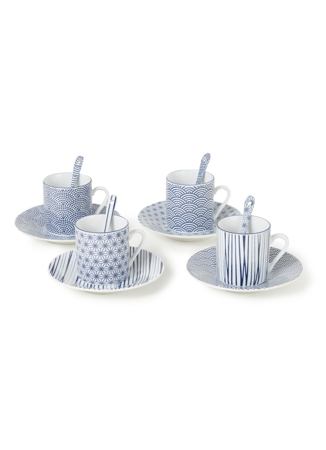 Tokyo Design Studio Nippon Blue espresso set 12-delig - voorkant blauw