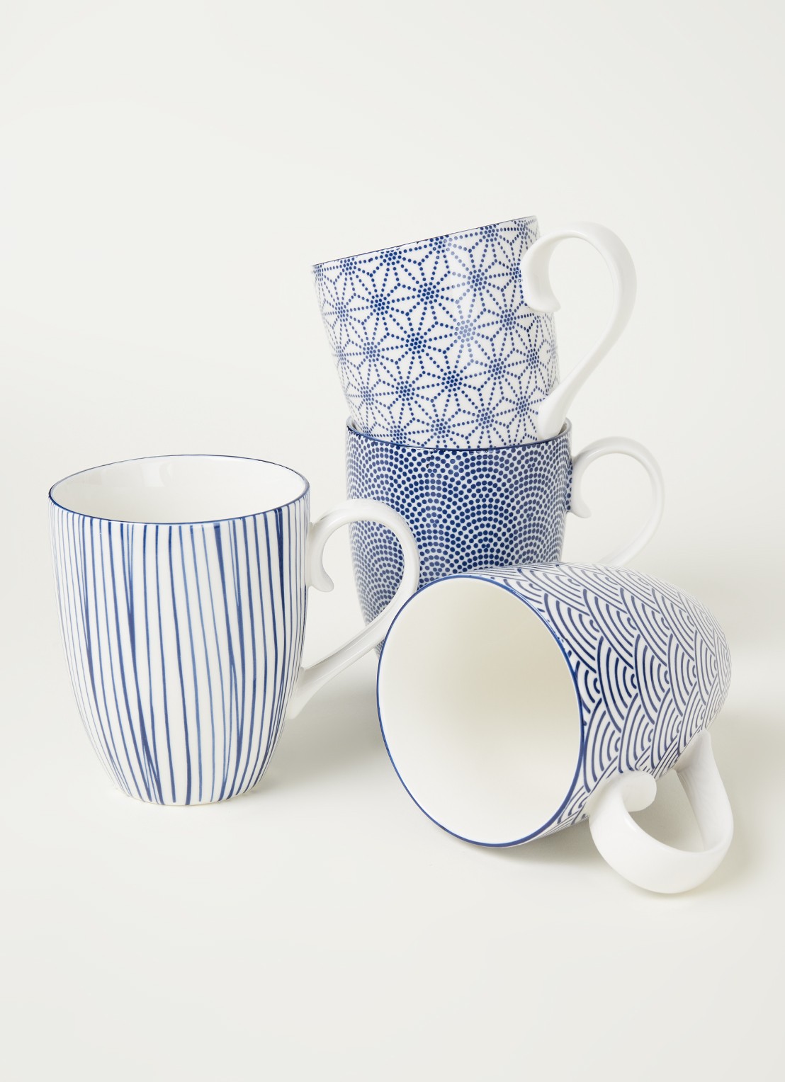 Tokyo Design Studio Nippon Blue mok 38 cl set van 4 - detail 3 blauw