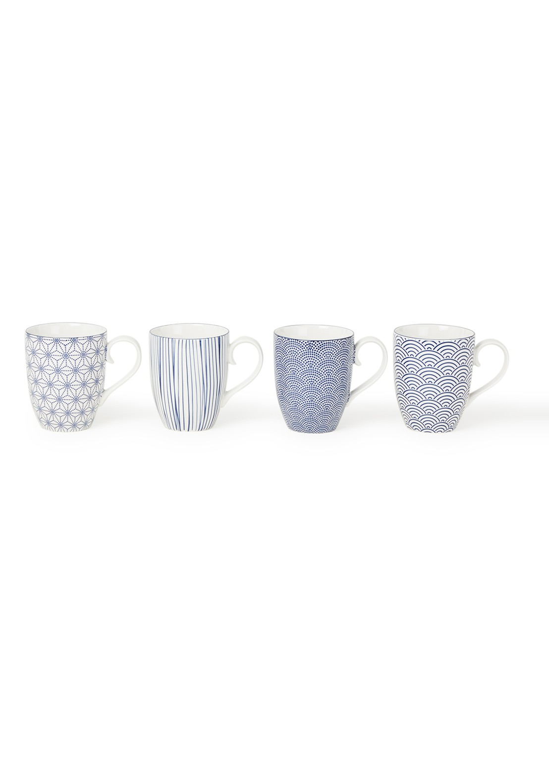 Tokyo Design Studio Nippon Blue mok 38 cl set van 4 - voorkant blauw
