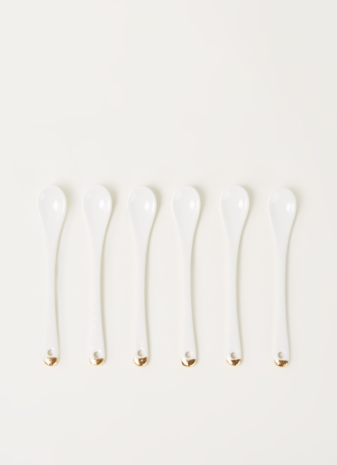 Tokyo Design Studio Nippon White koffie- en theelepel set van 6 - voorkant 2 wit
