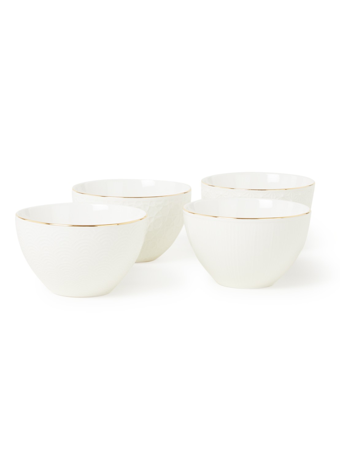 Tokyo Design Studio Nippon White kom 11,5 cm set van 4  - voorkant 2 wit