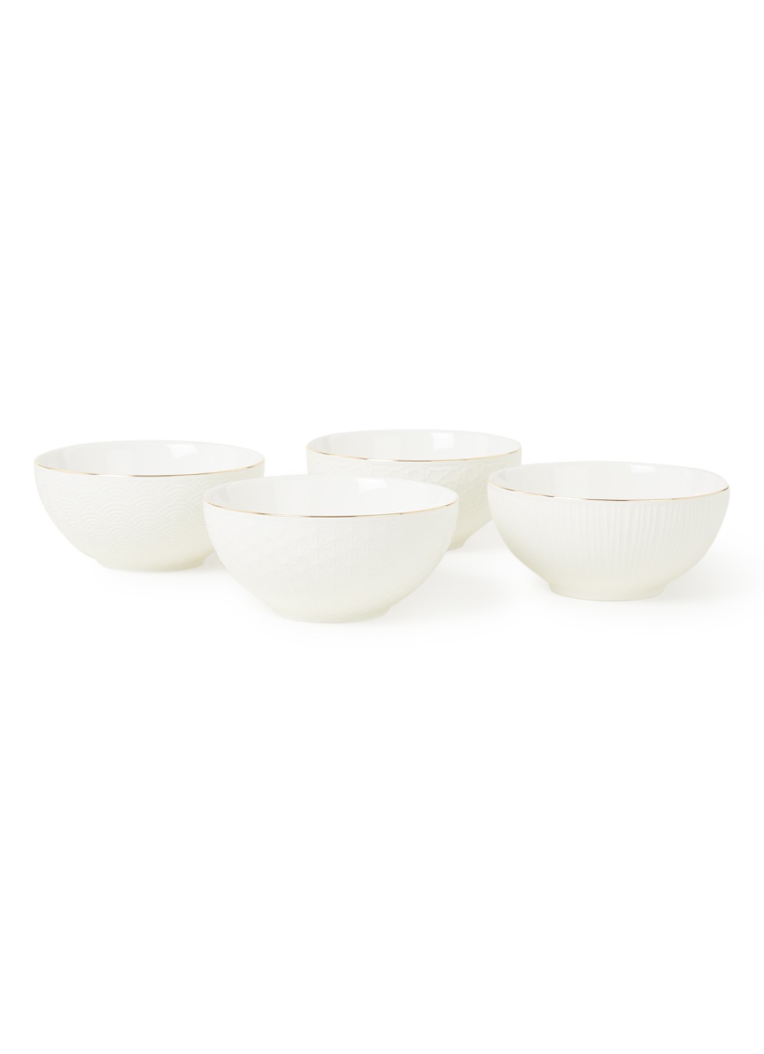 Tokyo Design Studio Nippon White kom 15 cm set van 4  - voorkant wit