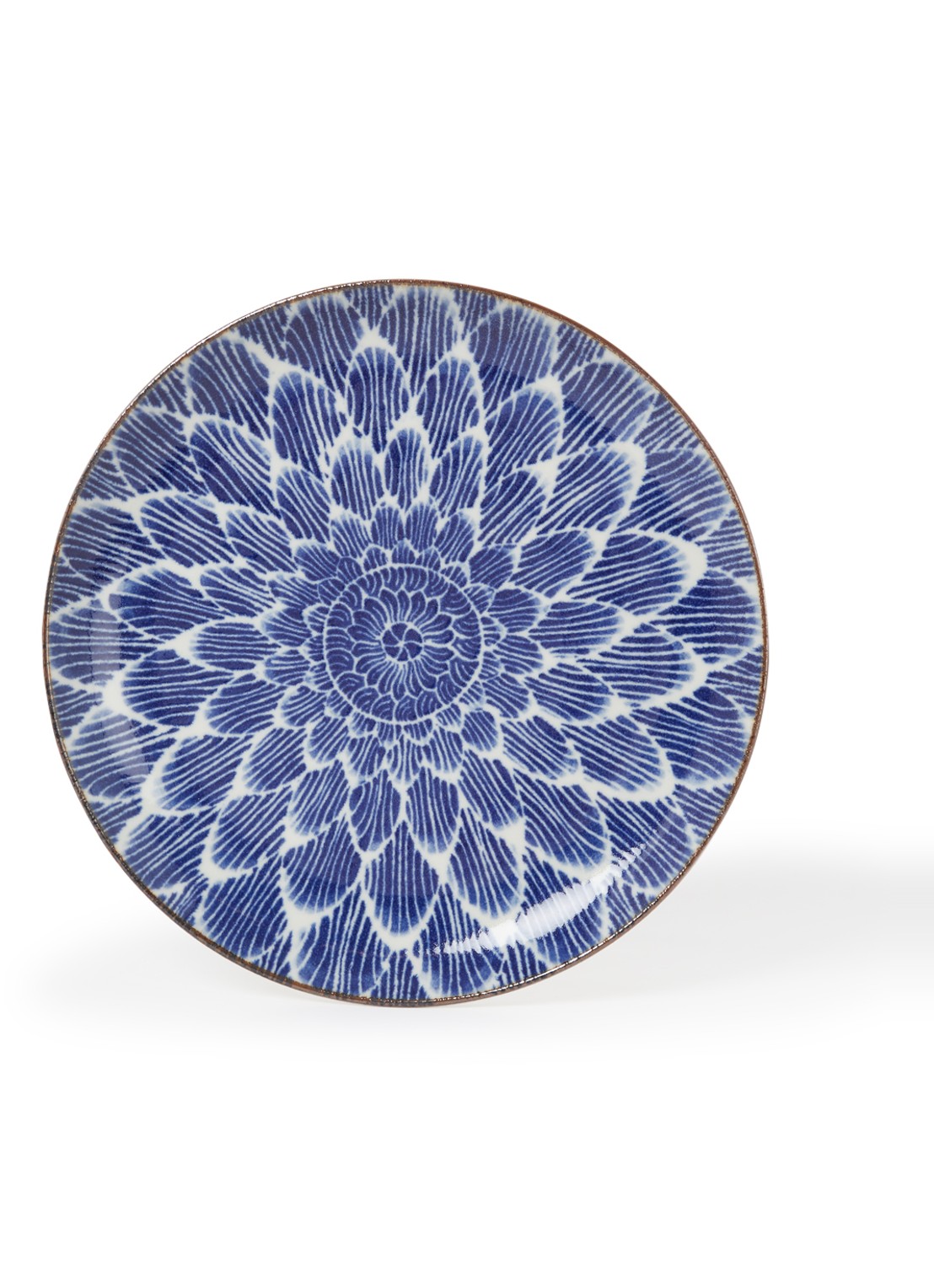 Tokyo Design Studio Ohuke Dahlia dinerbord 25 cm - voorkant donkerblauw