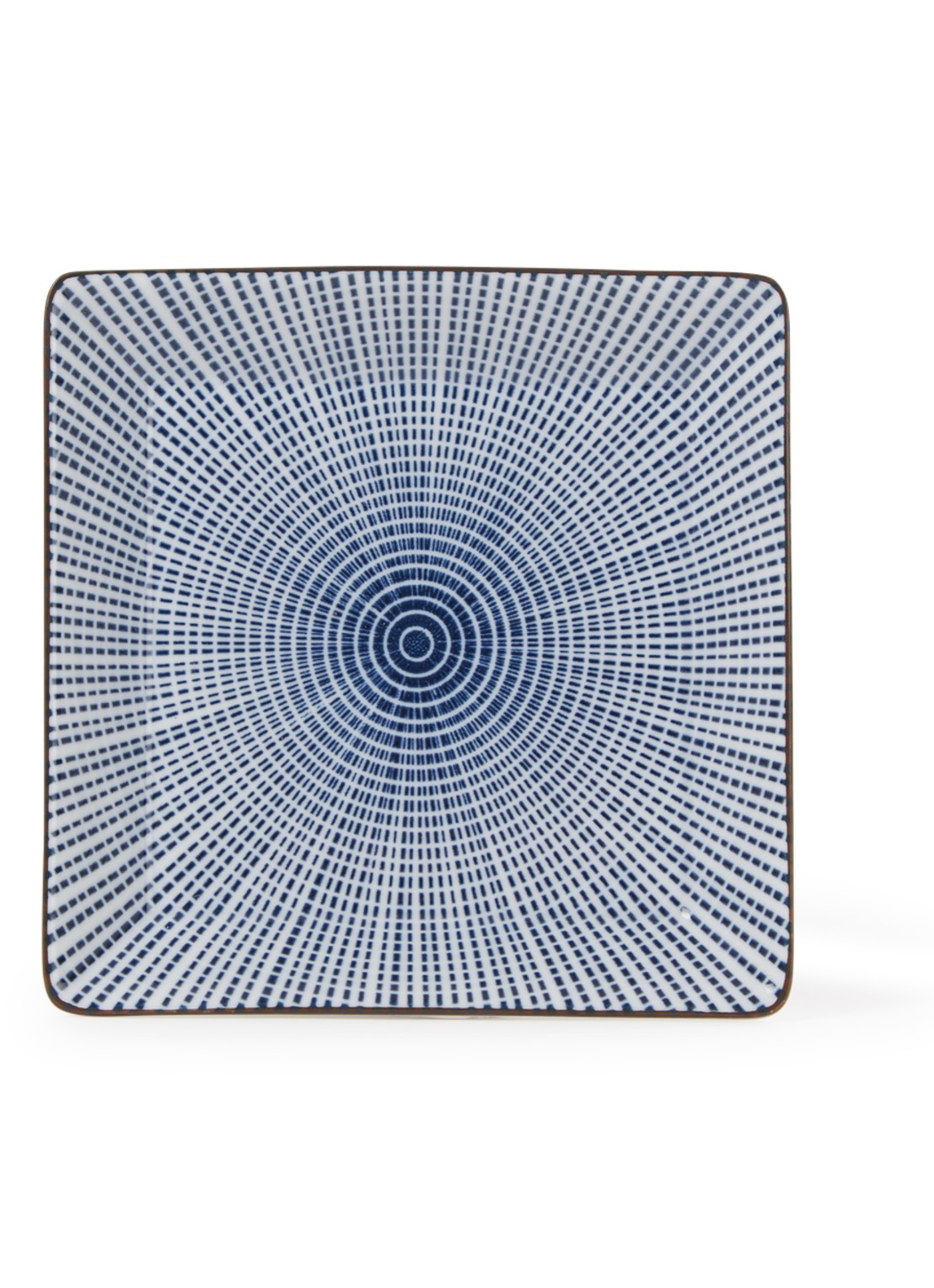 Tokyo Design Studio Sendan Blue gebaksbordje 11,5 x 11,5 cm - voorkant donkerblauw