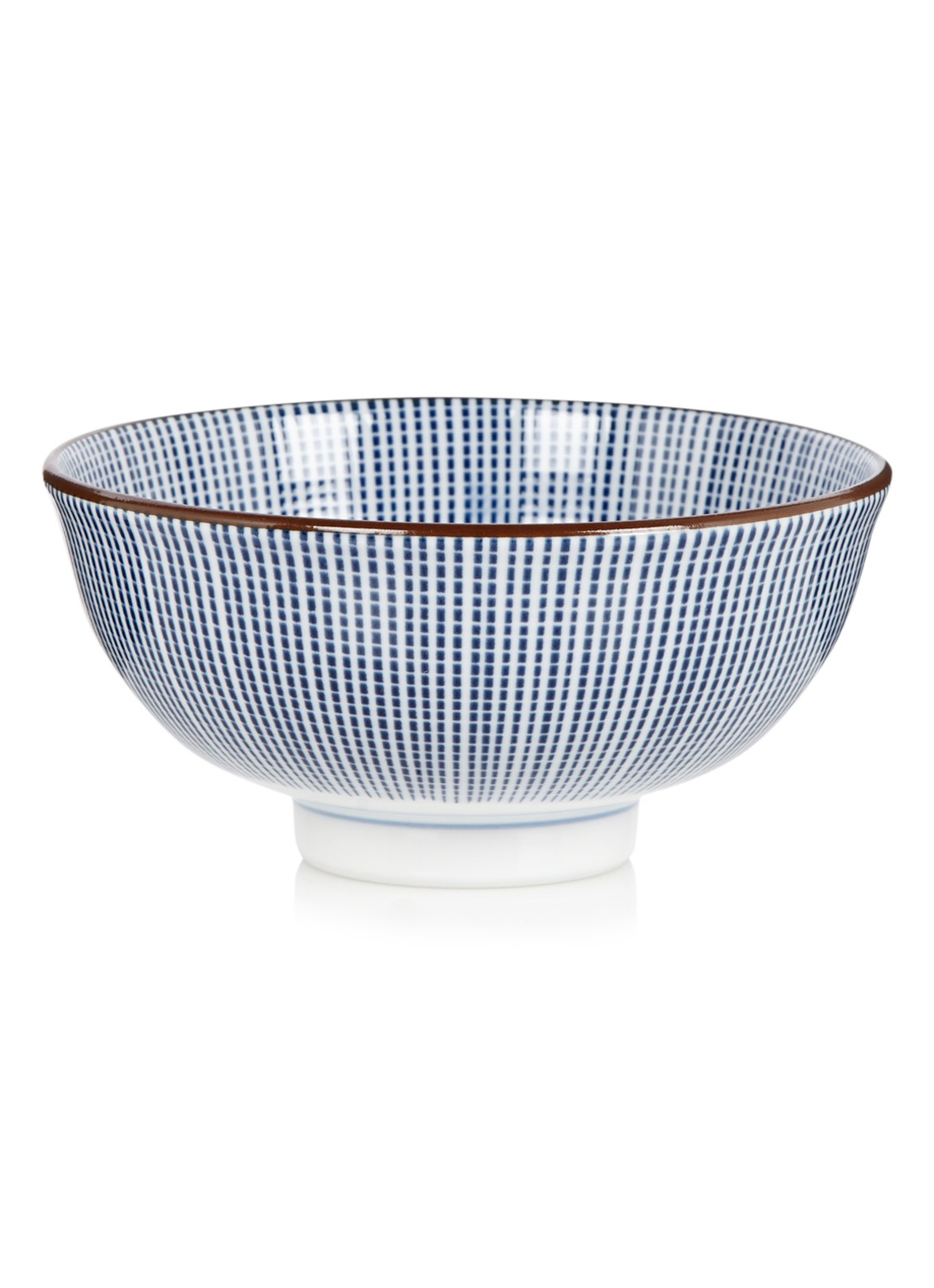 Tokyo Design Studio Sendan Blue Tokusa kom 11,5 cm - voorkant donkerblauw