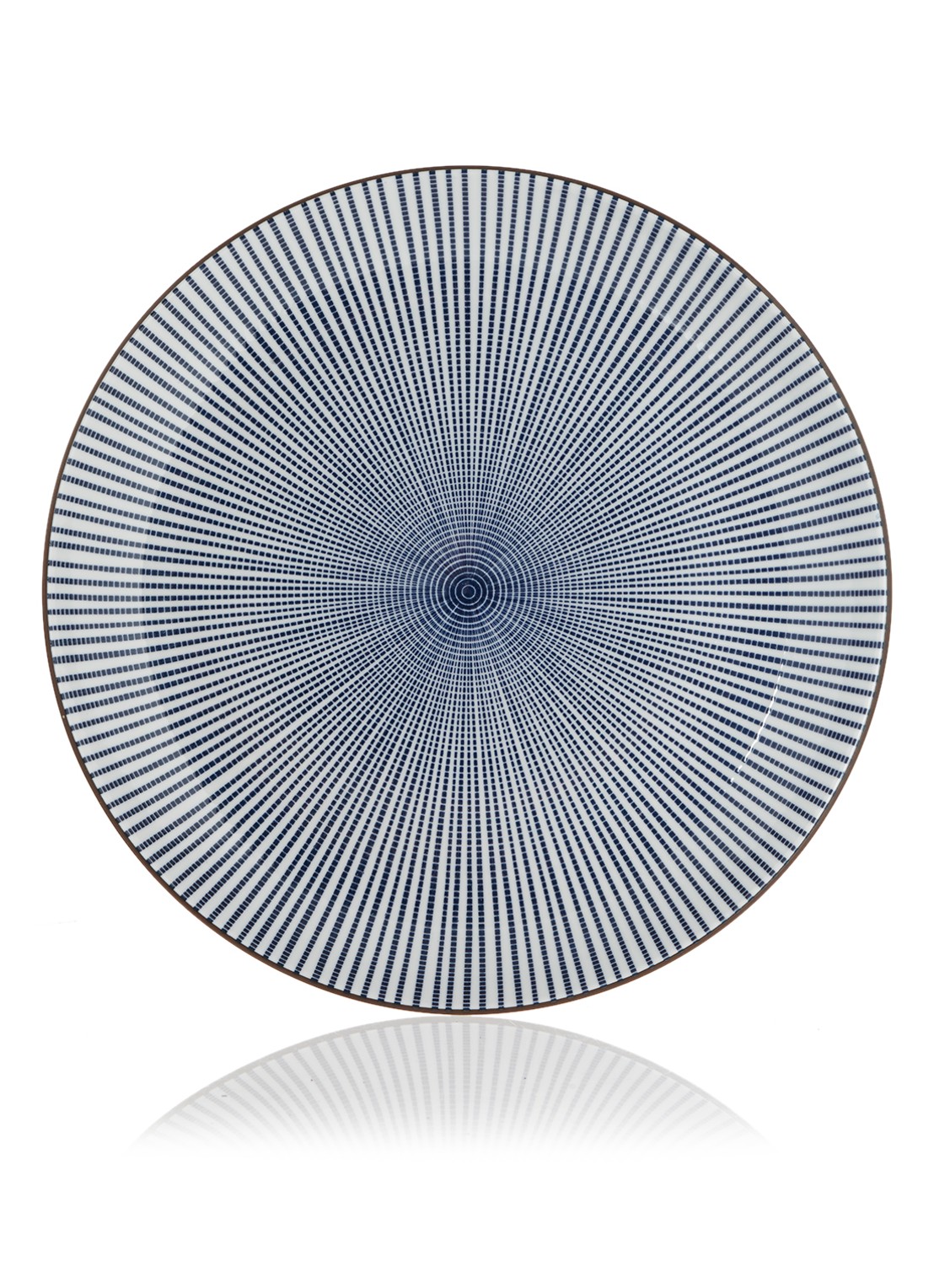 Tokyo Design Studio Sendan Blue Tokusa onderbord 30 cm - voorkant donkerblauw