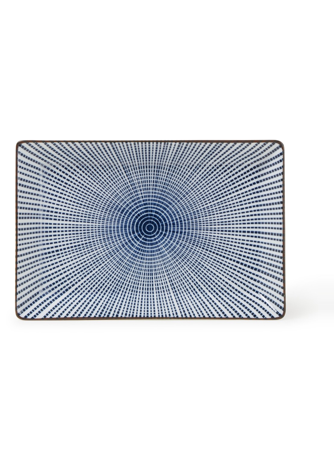 Tokyo Design Studio Sendan Tokusa ontbijtbord 17 x 11 cm - voorkant donkerblauw