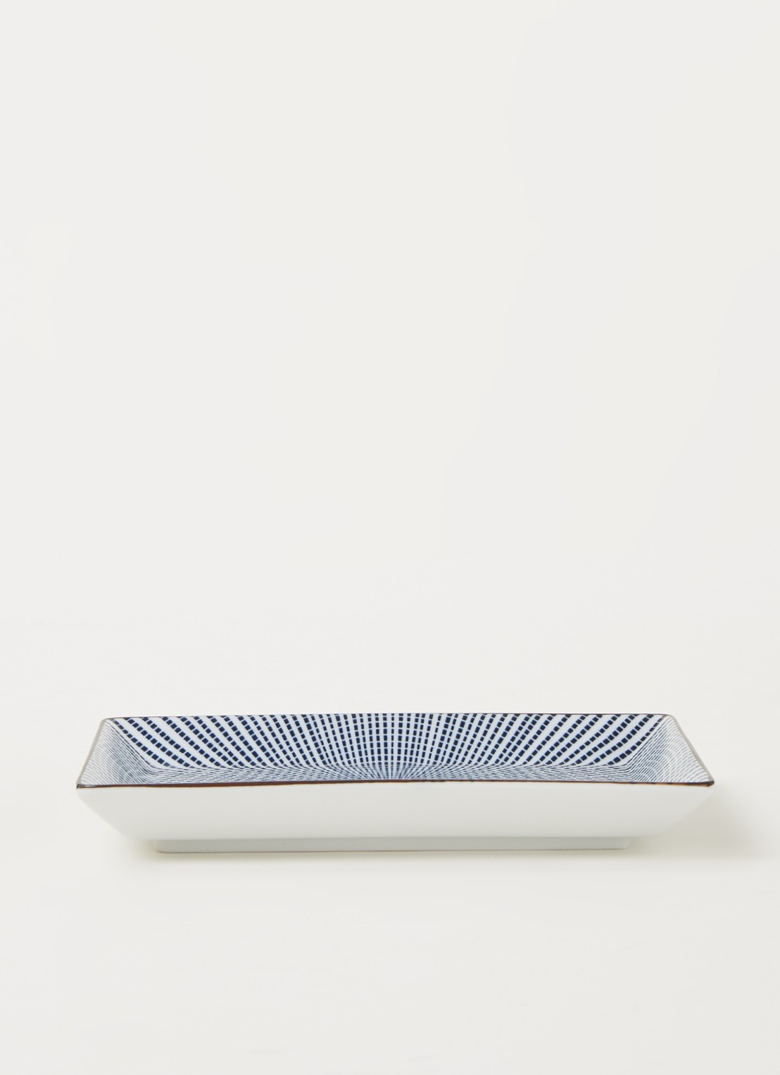 Tokyo Design Studio Sendan Tokusa ontbijtbord 17 x 11 cm - voorkant 2 donkerblauw