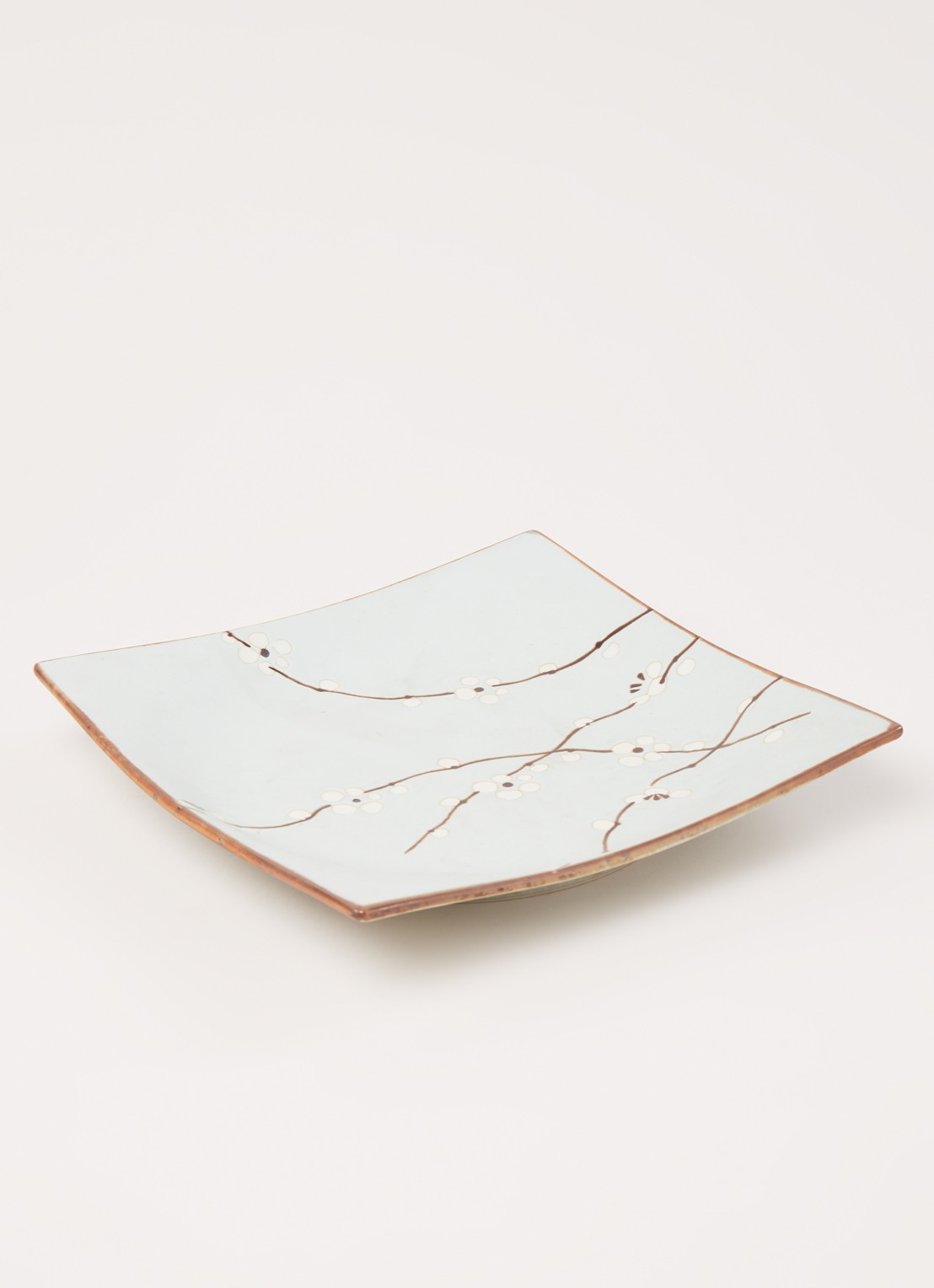 Tokyo Design Studio Soshun Blossom bord 23 x 23 cm - voorkant 2 lichtblauw