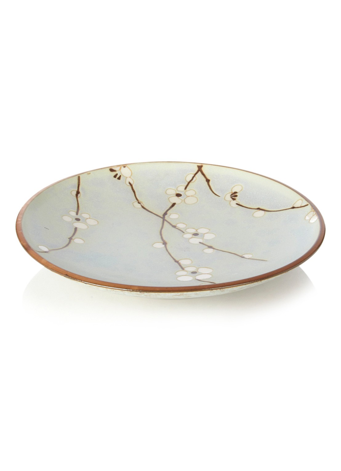 Tokyo Design Studio Soshun Blossom gebaksbordje 19 cm - voorkant lichtblauw