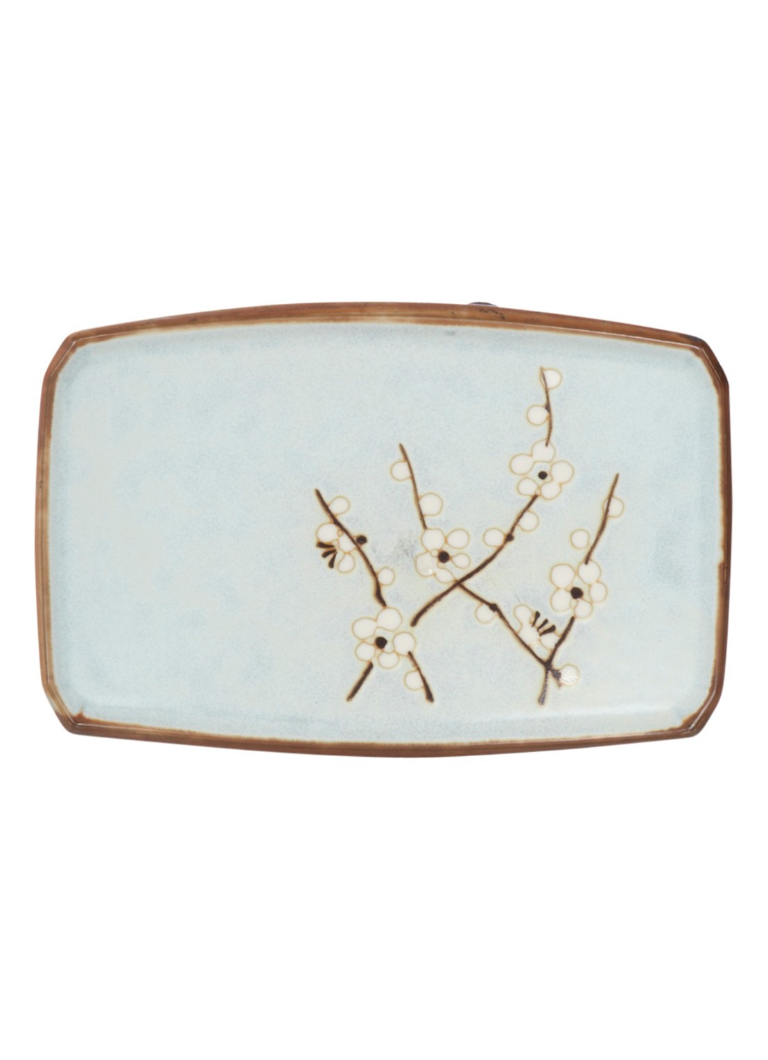 Tokyo Design Studio Soshun Blossom sushi bord 19 x 13 cm - detail 2 lichtblauw