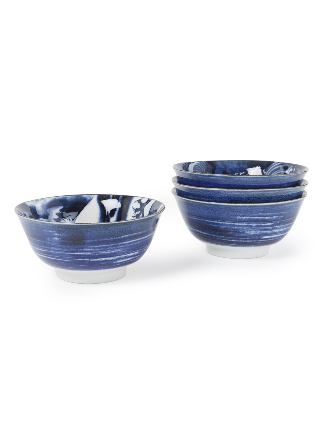 Tokyo Design Studio Tayo kom 14,8 cm set van 4 - voorkant donkerblauw