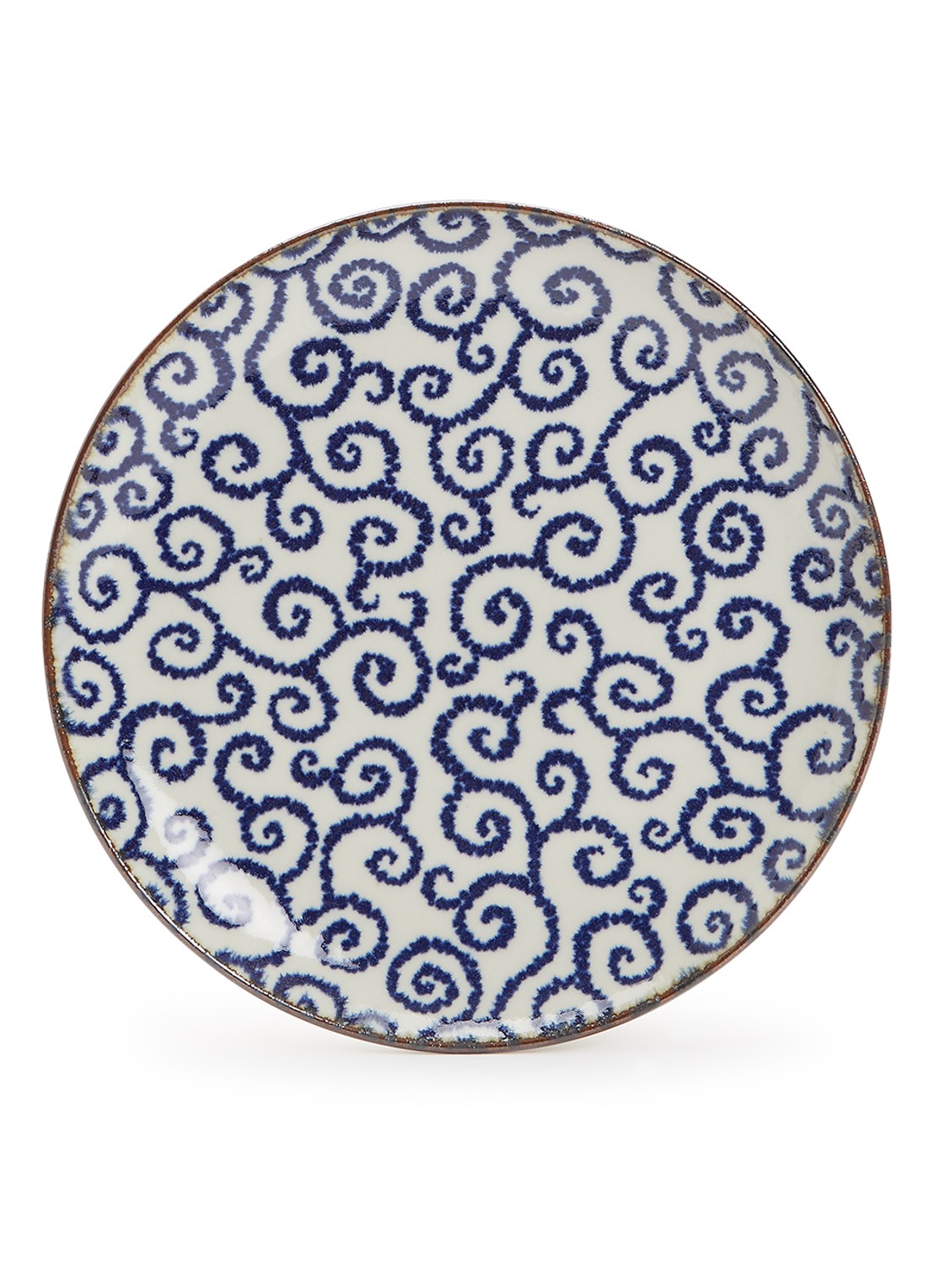 Tokyo Design Studio Ten Karakusa dinerbord 25 cm - voorkant blauw