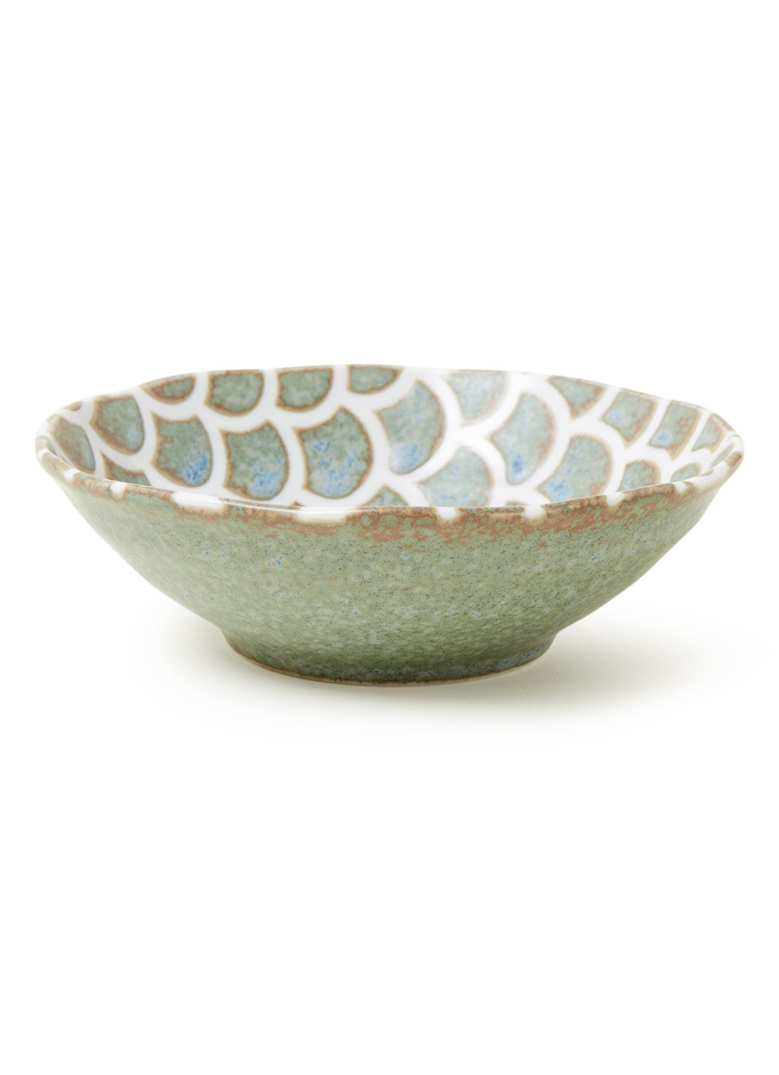 Tokyo Design Studio Vert Sauge Mermaid Design kom 15 cm - voorkant lichtgroen