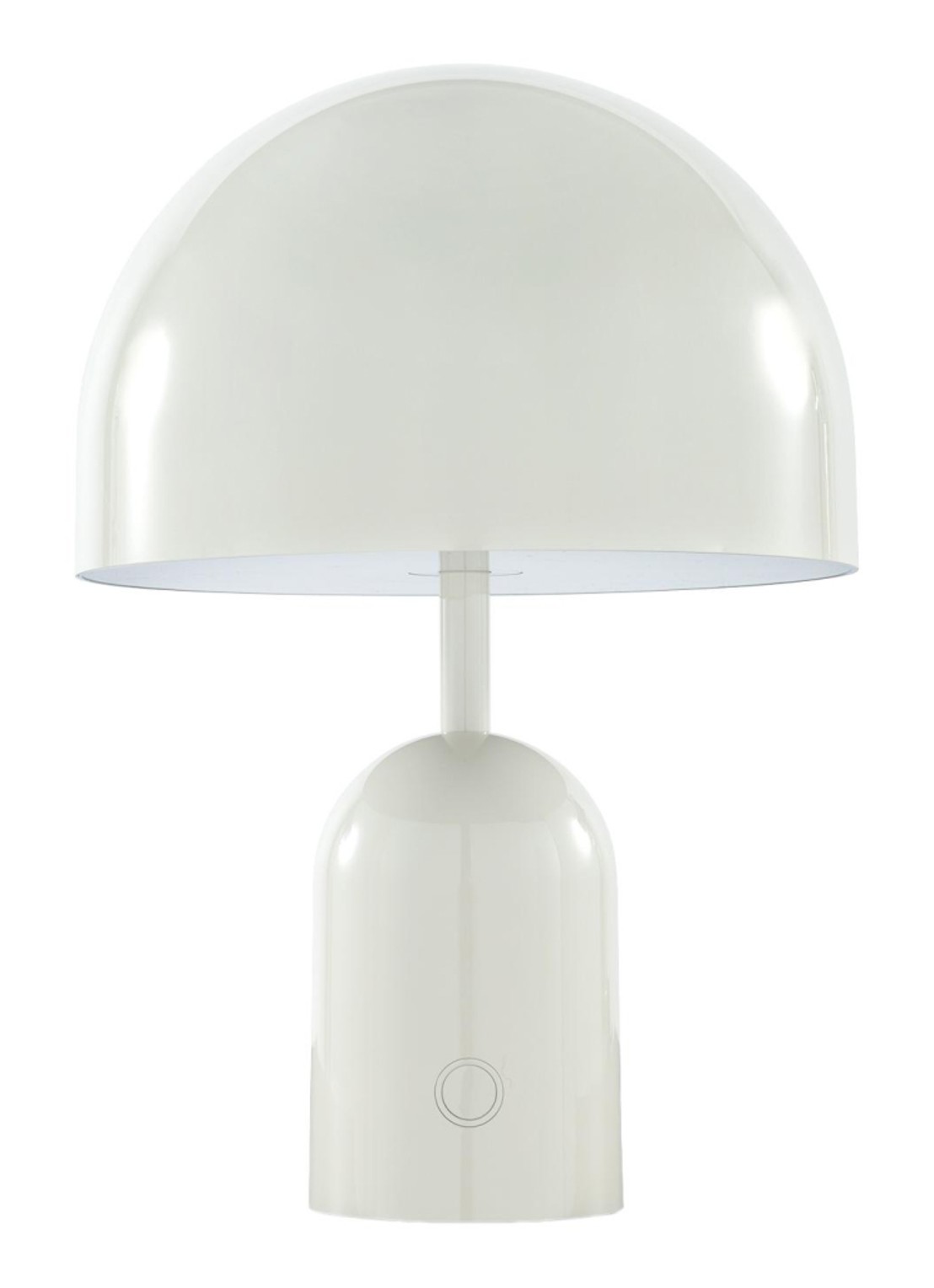 Tom Dixon Bell oplaadbare tafellamp 28 cm - voorkant gebroken wit