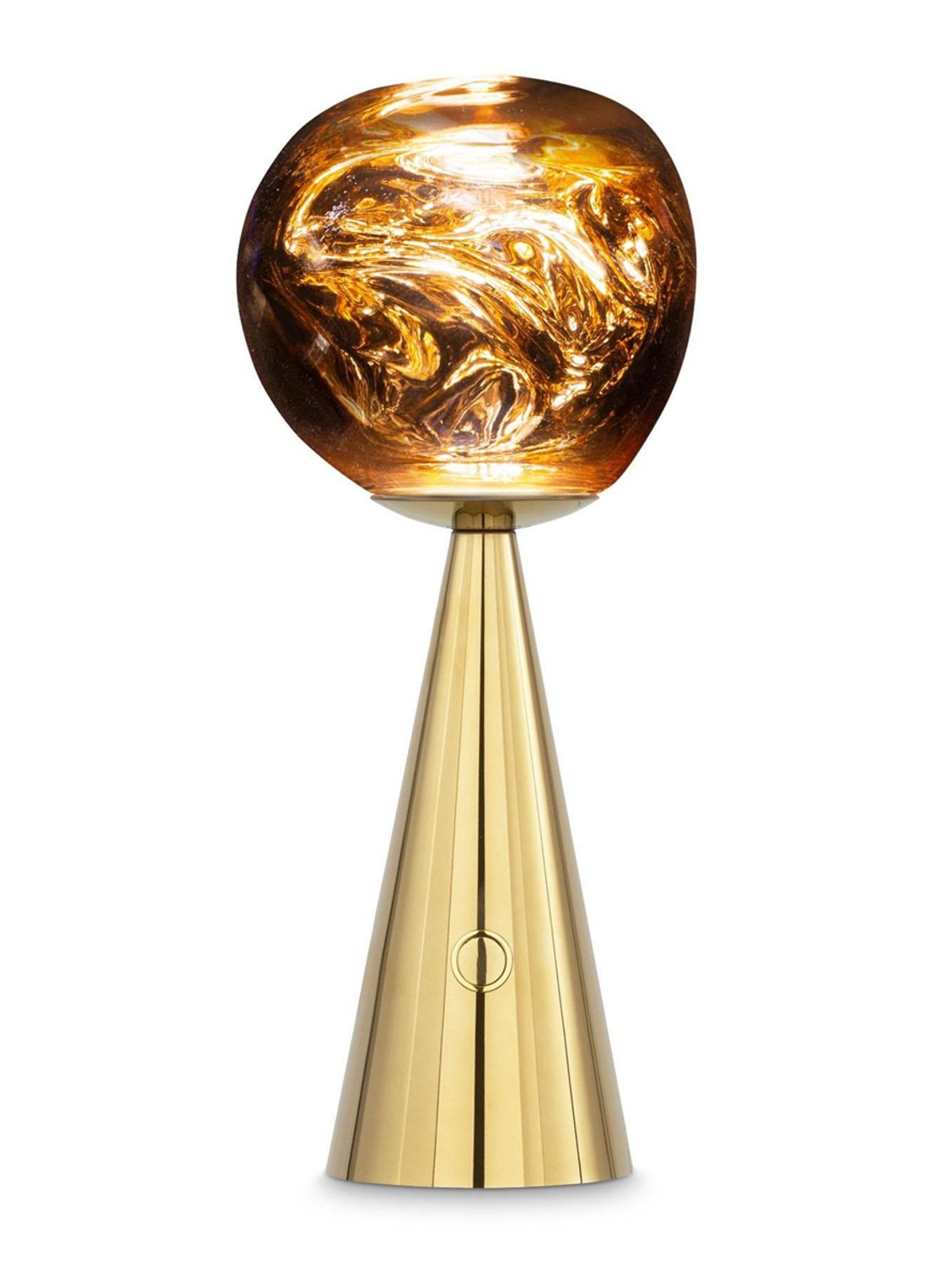 Tom Dixon Melt oplaadbare LED tafellamp 28,5 - voorkant goud