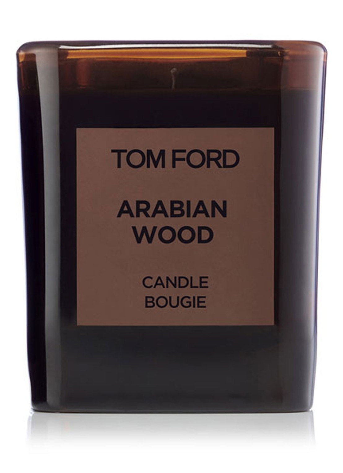 TOM FORD Arabian Wood geurkaars - voorkant donkerbruin