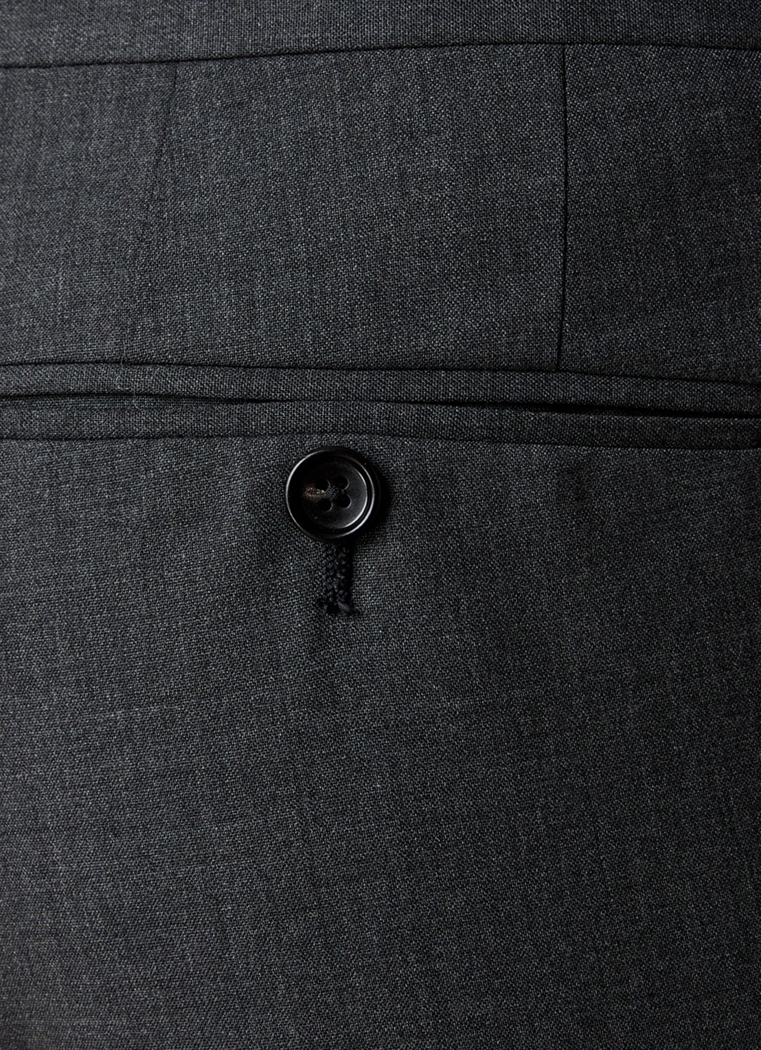 Tom Ford Atticus slim fit pantalon van wol - detail 3 donkergrijs