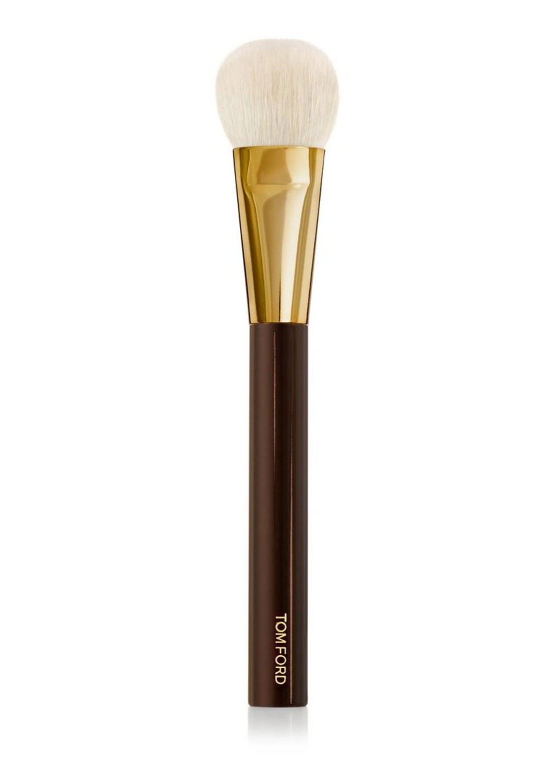 Tom Ford Cream Foundation Brush 02 - foundation kwast - voorkant donkerbruin