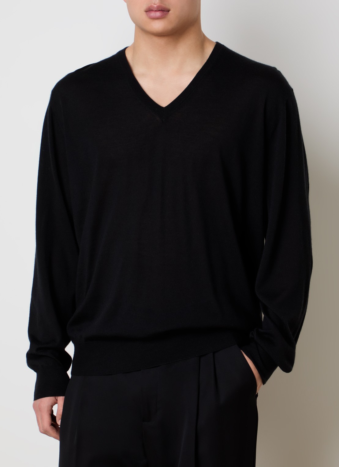 Tom Ford Fijngebreide pullover van kasjmier - detail 4 zwart