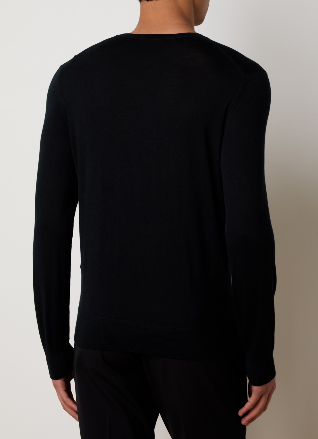 Tom Ford Fijngebreide pullover van wol  - achterkant 5 zwart