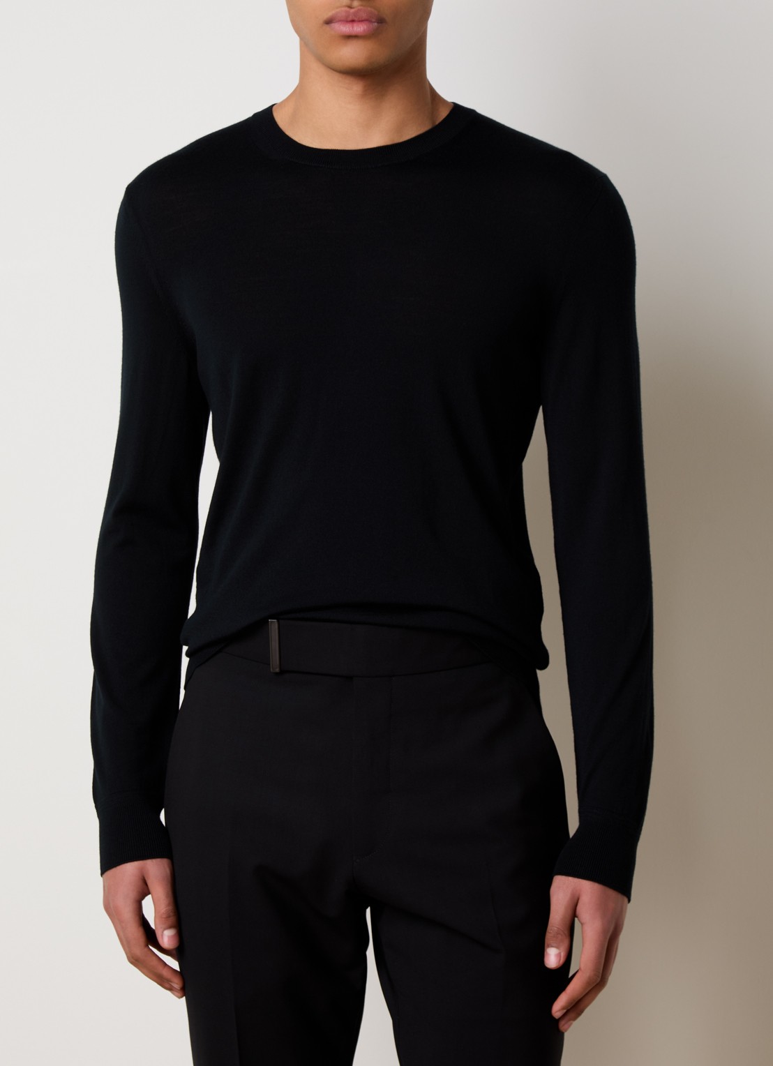 Tom Ford Fijngebreide pullover van wol  - detail 3 zwart