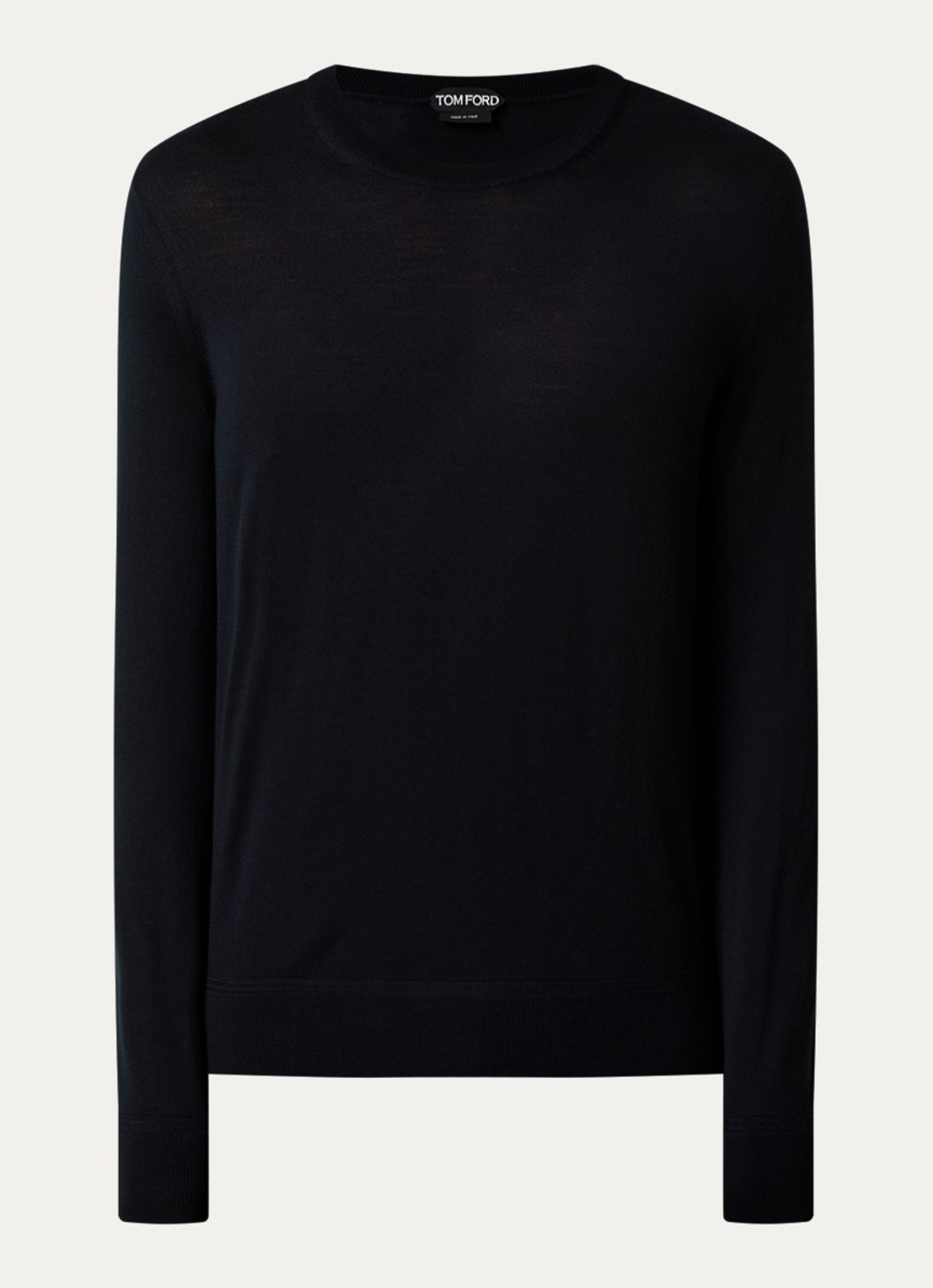 Tom Ford Fijngebreide pullover van wol  - voorkant zwart