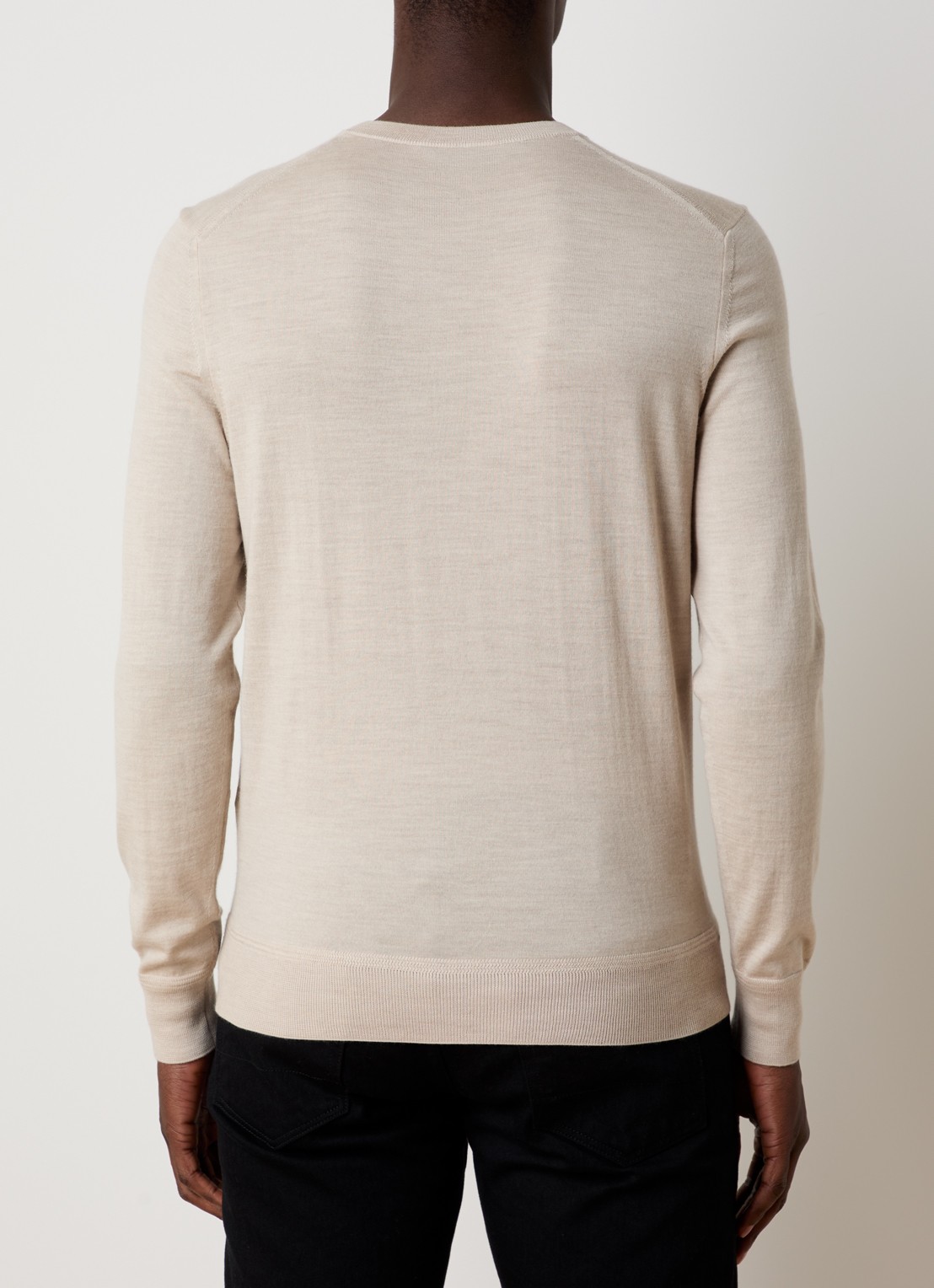 Tom Ford Fijngebreide pullover van wol  - achterkant 5 beige