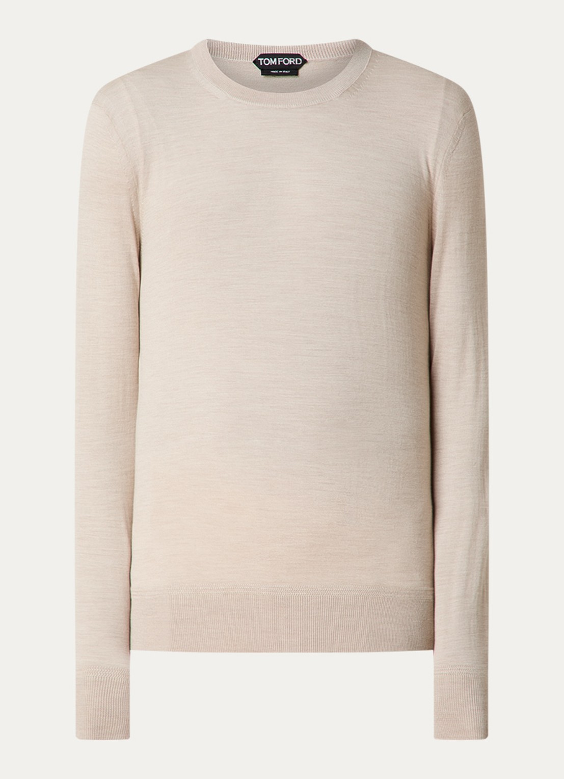 Tom Ford Fijngebreide pullover van wol  - voorkant 3 beige
