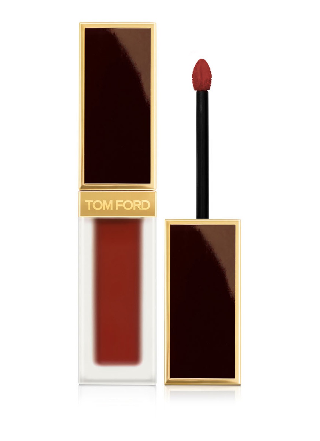 Tom Ford Liquid Lip Luxe Matte - vloeibare lipstick - voorkant 132 heatwave