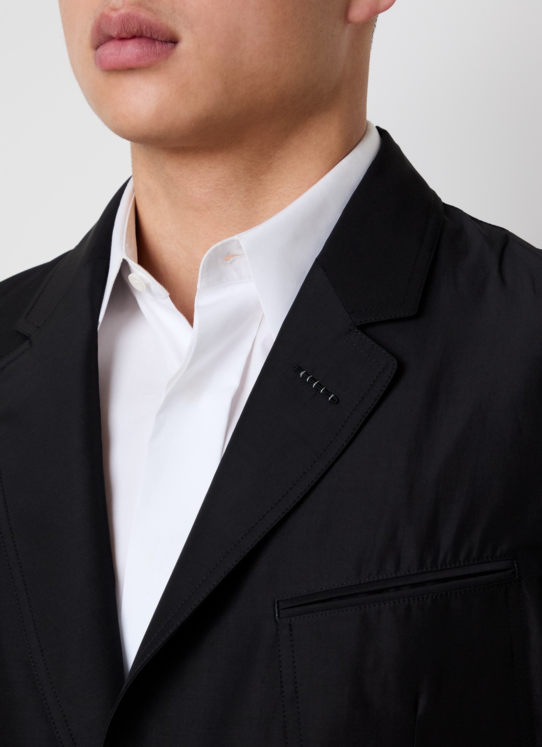 Tom Ford Parachute regular fit colbert met paspelzakken - detail 7 zwart