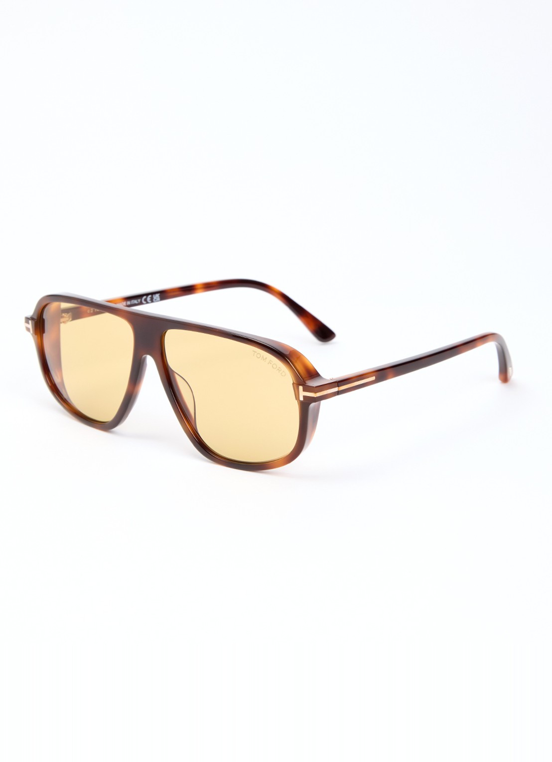 TOM FORD Retro zonnebril FT1208 - voorkant donkerbruin