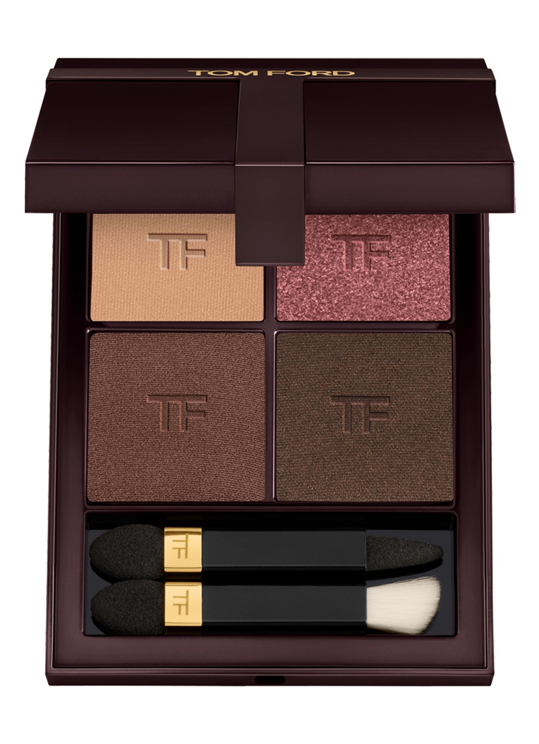 TOM FORD Runway Eye Color Quad Crème -  oogschaduw palette - voorkant 00 ember bronze