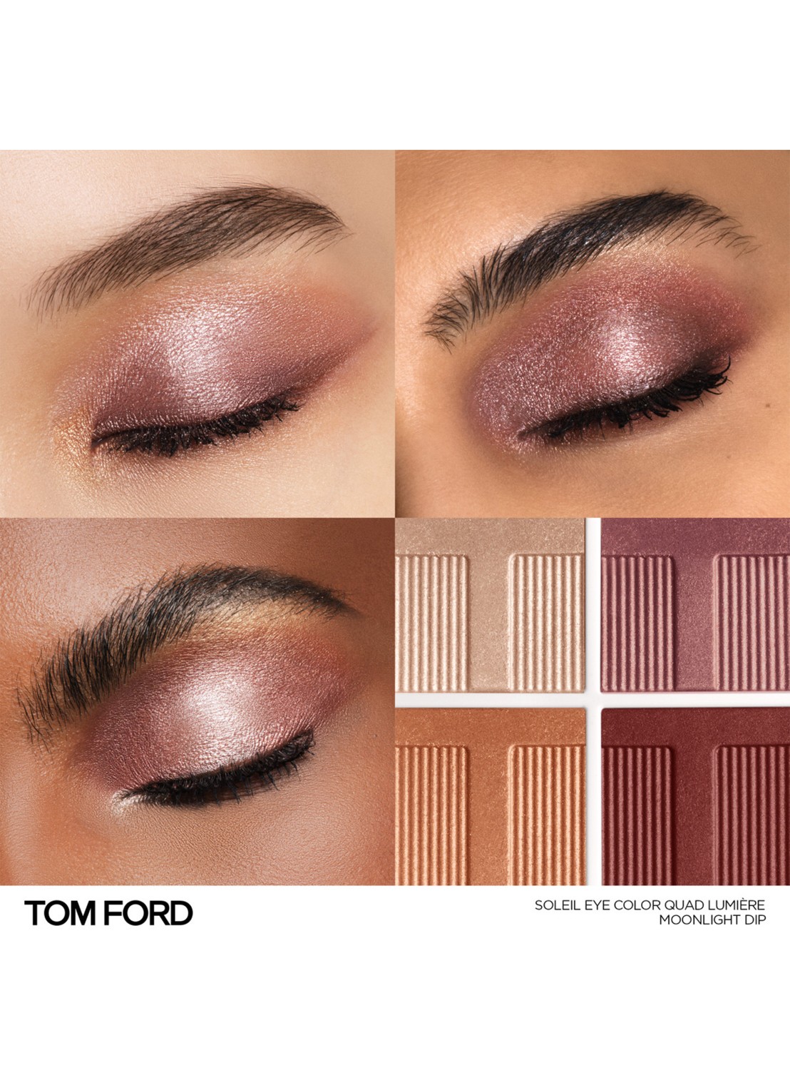 TOM FORD Soleil Eye Color Quad - oogschaduw palette - voorkant 3 nude dip 2.0