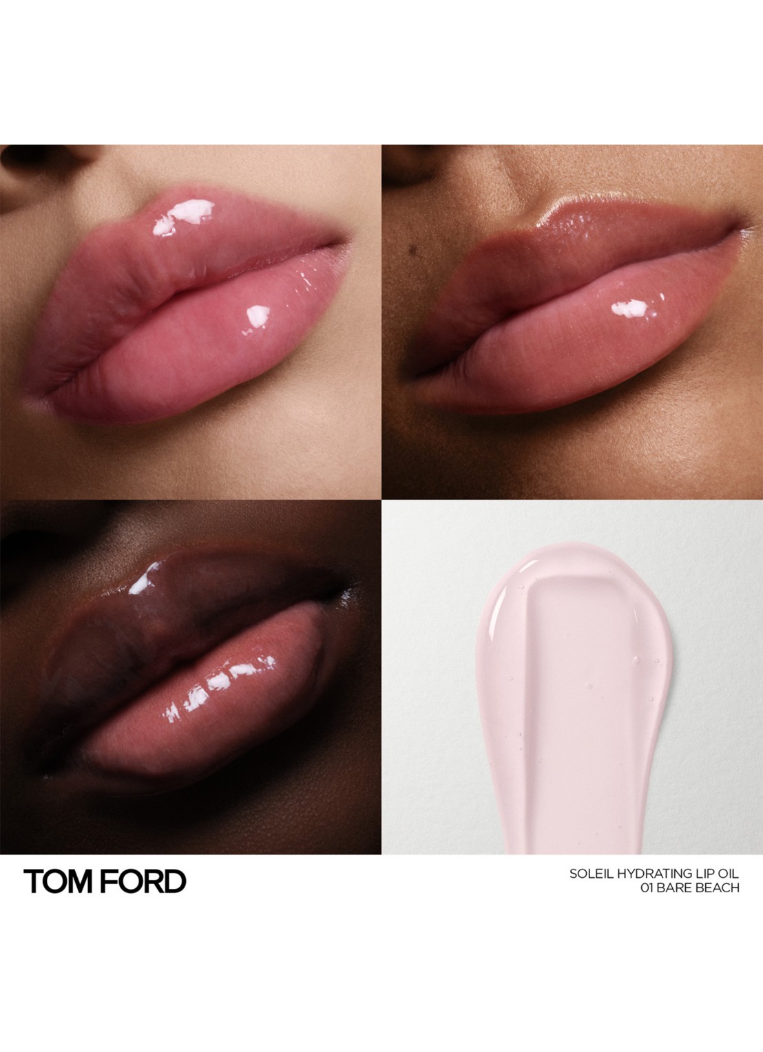 TOM FORD Soleil Hydrating Lip Oil - lip olie - voorkant 2 bare beach