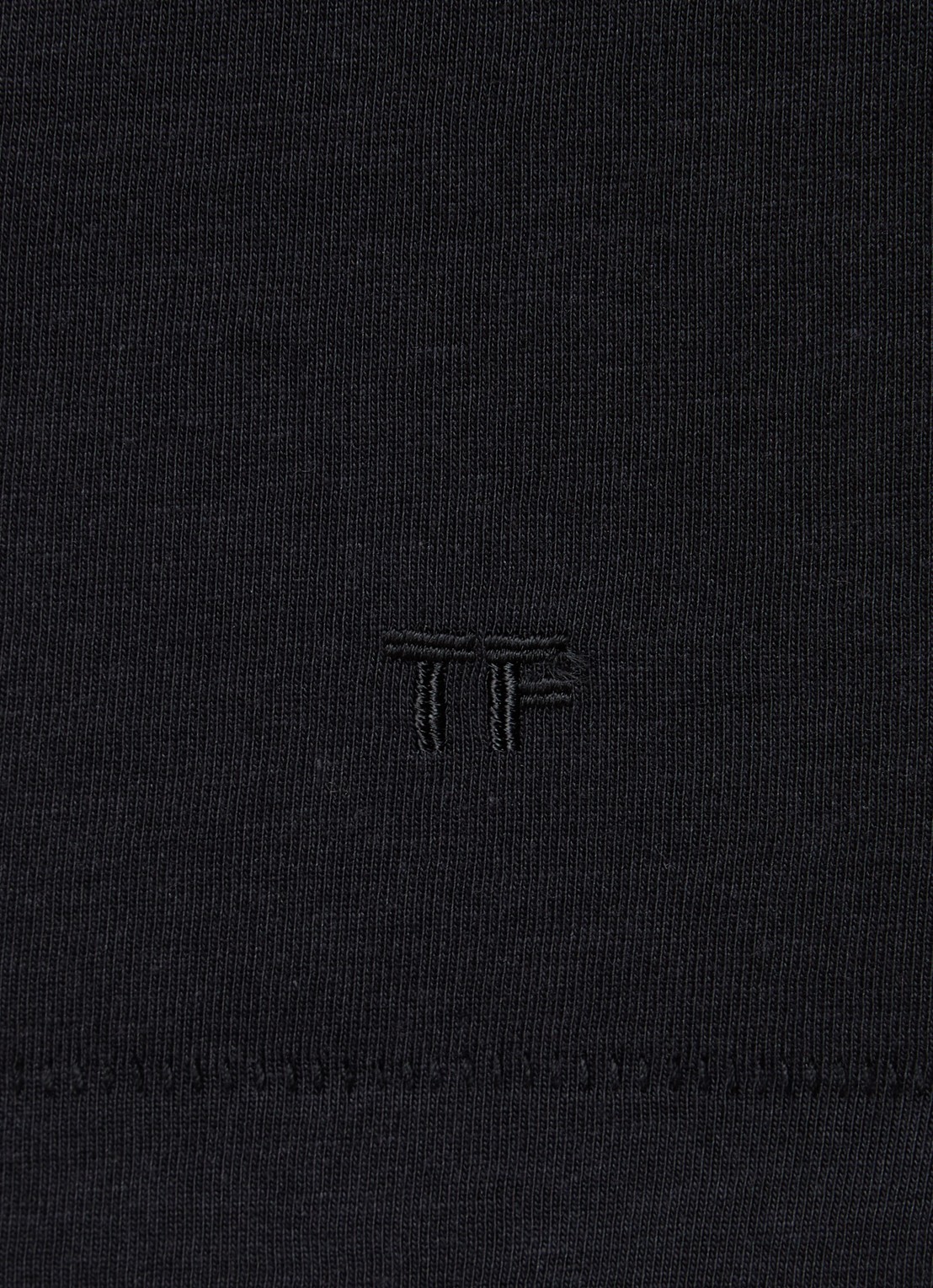 TOM FORD T-shirt met logoborduring - detail 2 zwart