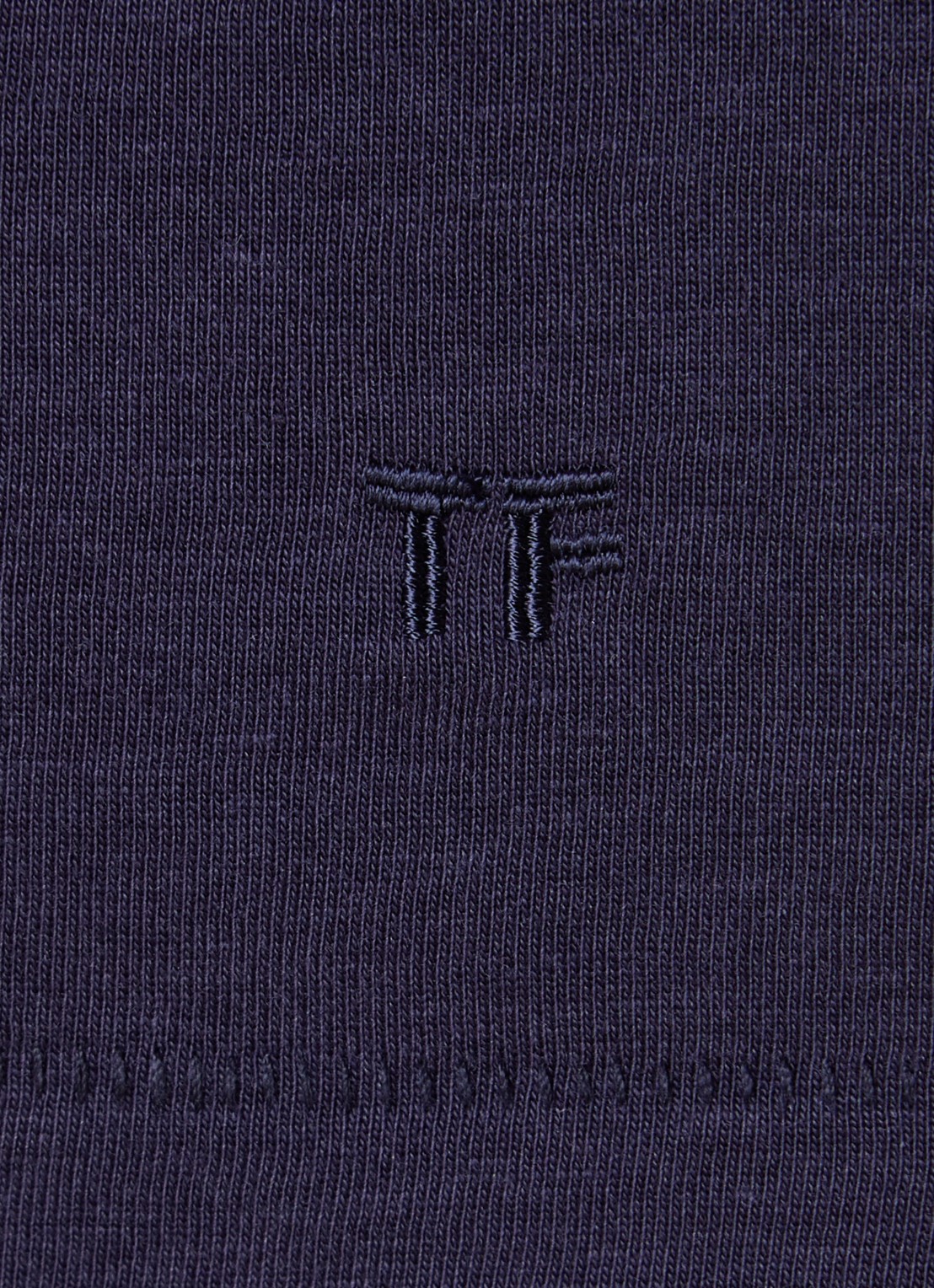 TOM FORD T-shirt met logoborduring - detail 3 donkerblauw