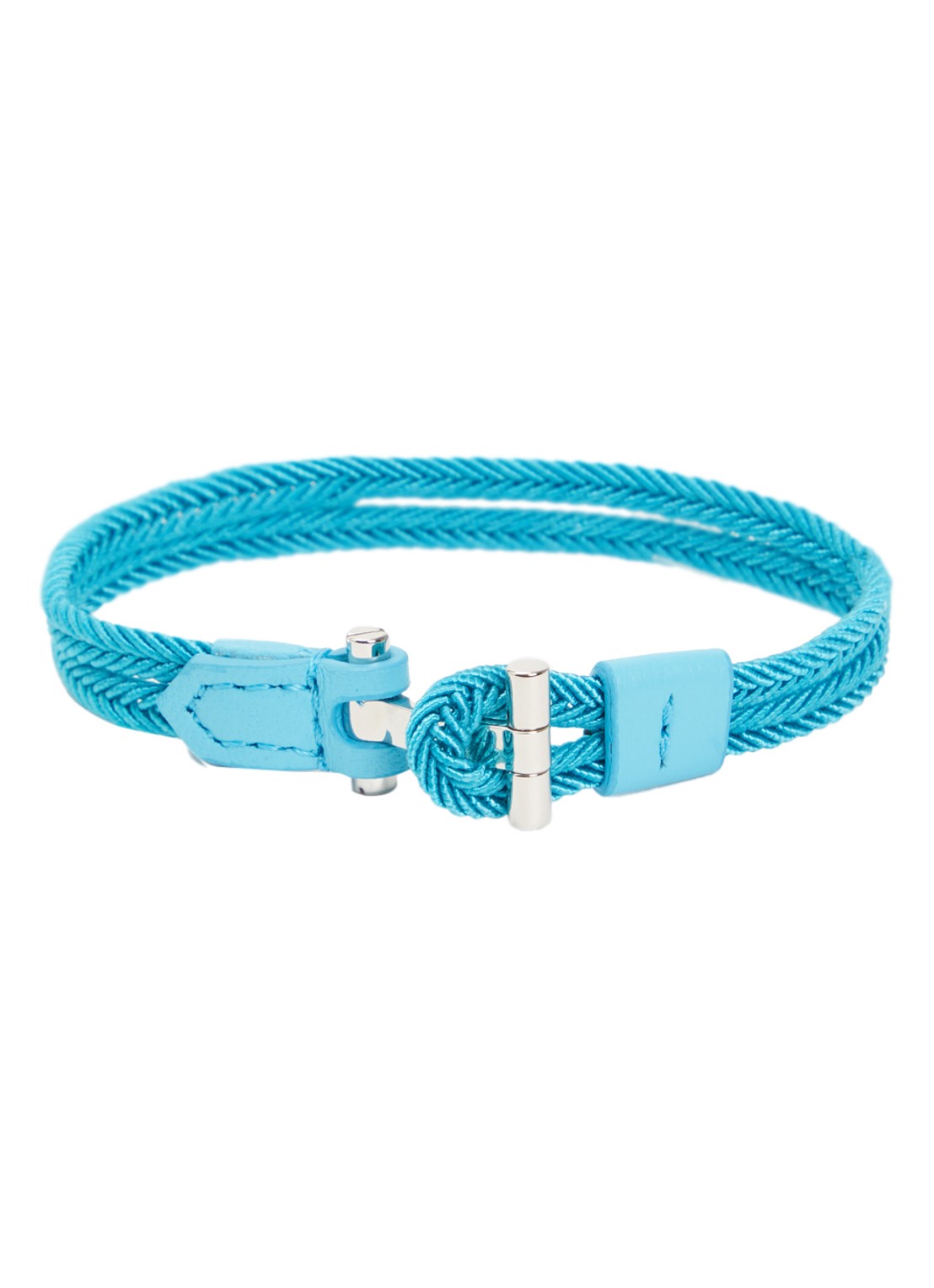 TOM FORD Wikkelarmband met gevlochten detail - voorkant 3 turquoise