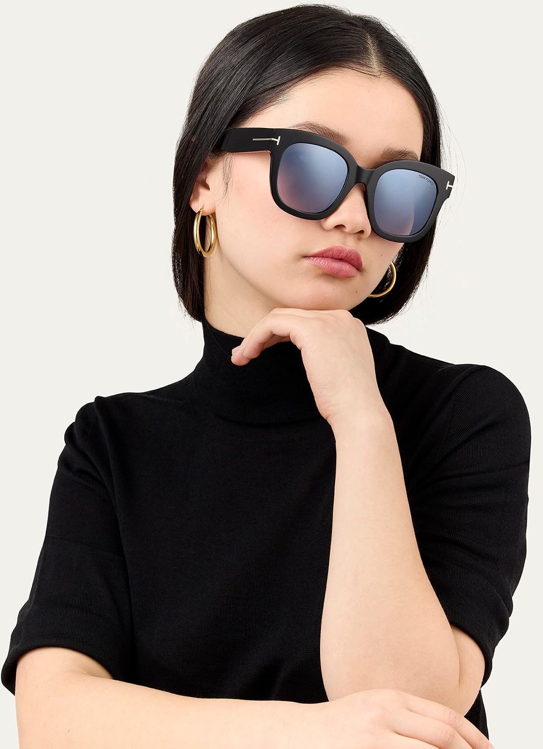 TOM FORD Zonnebril FT0613 - voorkant 2 zwart