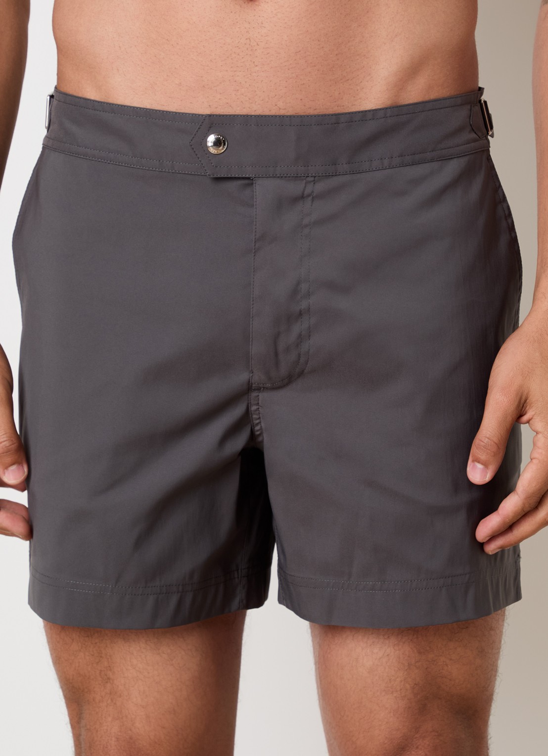 TOM FORD Zwemshorts met steekzakken - detail antraciet