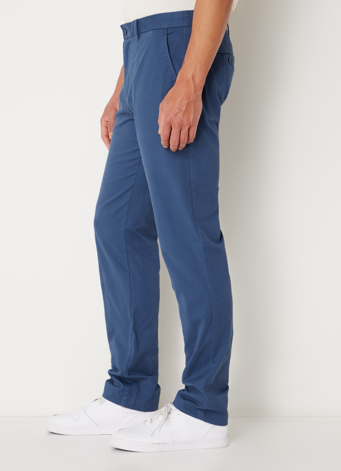Tommy Hilfiger 1985 Denton straight fit chino met steekzakken - detail 4 petrol
