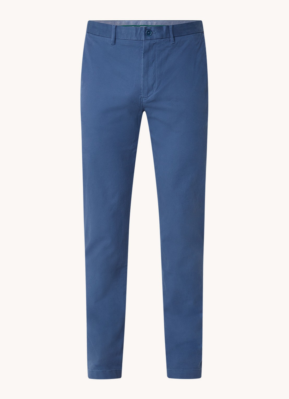 Tommy Hilfiger 1985 Denton straight fit chino met steekzakken - voorkant 8 petrol